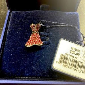 New with tags inbox swavorski red dress pin for heart disease awareness